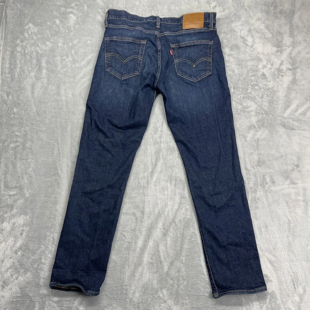 Levi's 511 Jeans Mens 34x32 Blue Denim Stretch‎ Dark Wash Red Tab Straight Leg